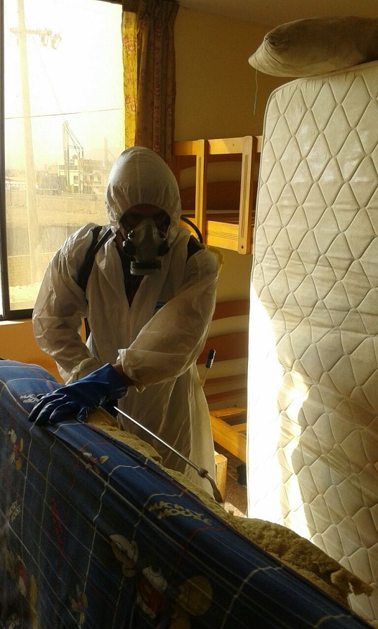 campaña de fumigación en la casa de reposo