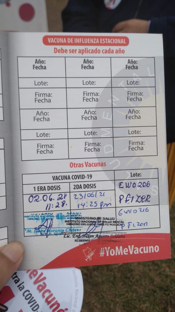 Terminamos con la segunda dosis del COVID con todos nuestros pacientes